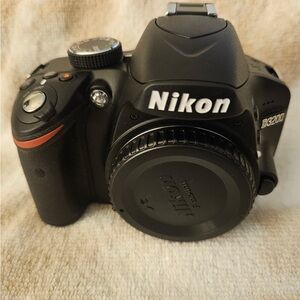 Nikon D3200 DSLR Camera in Black and Red